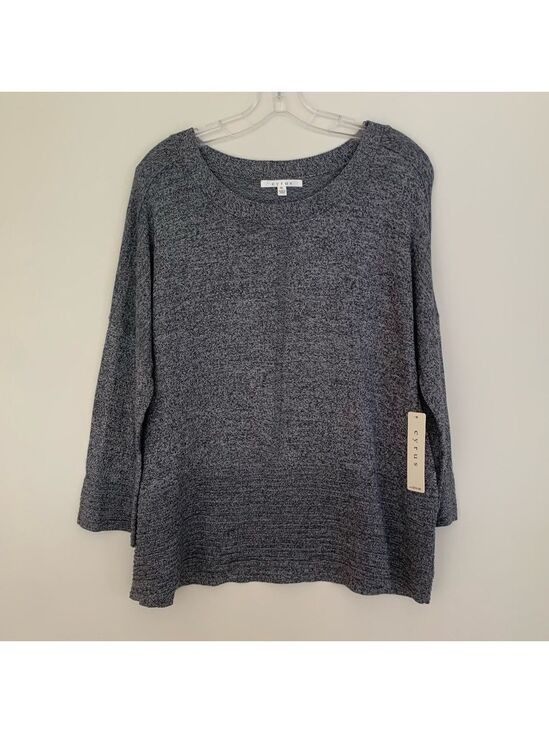 Cyrus Tops - CYRUS Gray Heathered Long Sleeve Knit Tunic